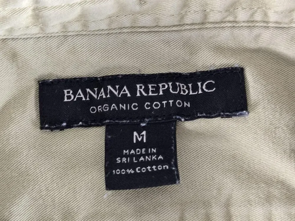 Banana Republic Shirt Mens Medium Blue Corduroy Long Sleeve Button Up Casual